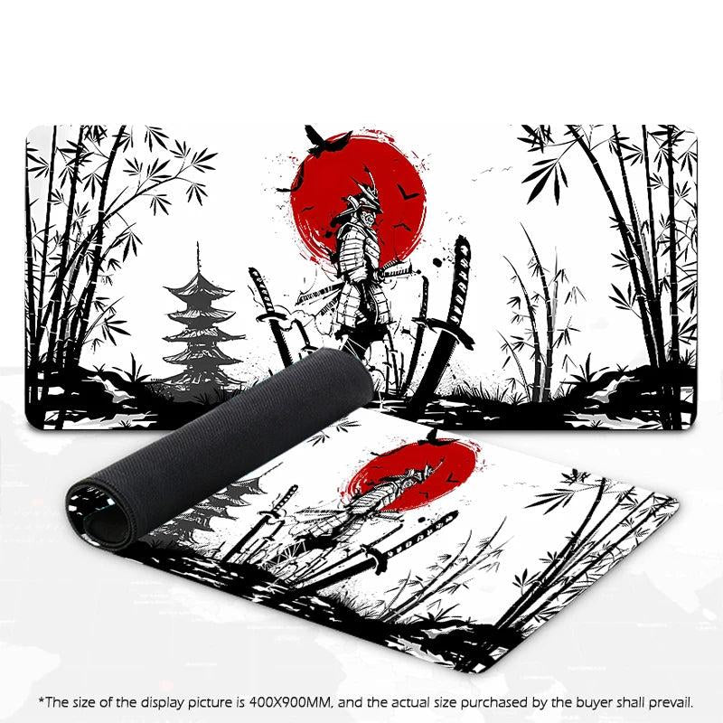 Samurai Warrior Mouse Pad, Gamer Accessories, Mat Black Mousepad