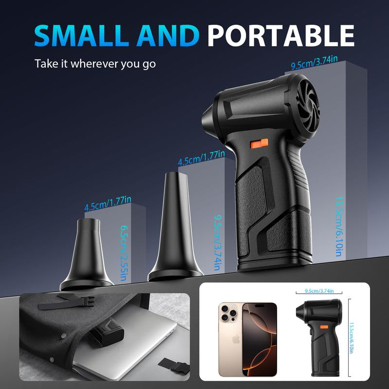 Cordless Leaf Blower Violent Turbo Fan,Usb Rechargeable Handheld Cooling Turbo,Portable Waist Fan