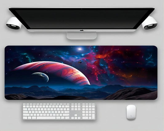 Computer Keyboard Mouse Mat , Gaming Mouse Pad , Extended Mouse Pad, Desk Mat for Gamer, Office & Home Mousepad, Non-Slip Desk Gaming Mousepad,