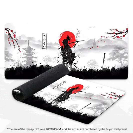 Samurai Warrior Mouse Pad, Gamer Accessories, Mat Black Mousepad