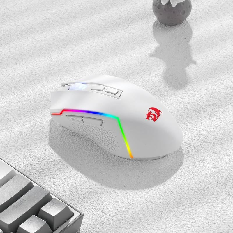 Redragon M693 Wireless Gaming Mouse, 8000 DPI Wired/Wireless Gamer Mouse W/ 3-Mode Connection, BT & 2.4G Wireless, 7 Macro Buttons, Reliable Power Capacity for Pc/Mac/Laptop