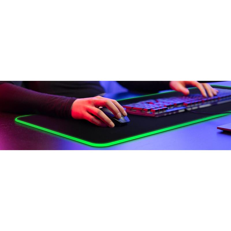 Everlasting Comfort Gaming Mouse Pad - Extra Long Desk Pad with Mousepad Wrist Rest- 15 Color Modes with 2 Brightness Levels - RGB Mouse Pad