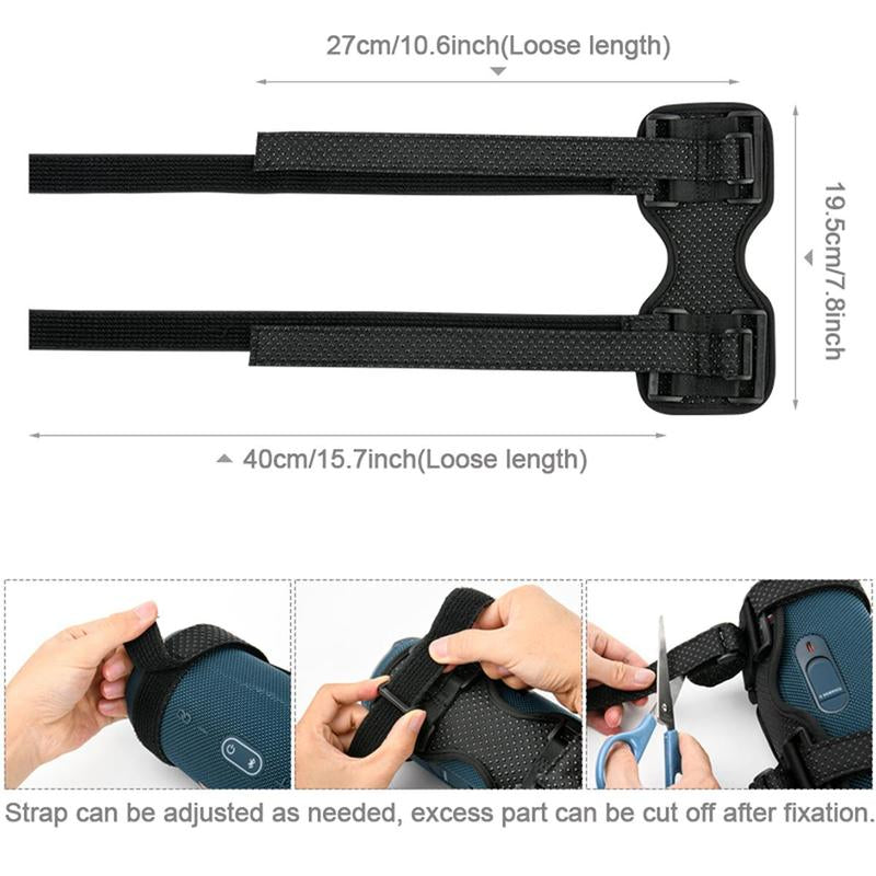 Portable Bicycle Handlebar Soundbox Mount, Universal BT Speaker Fixing Strap Mount, Audio & Video Accessories for JBL Charge 4/Charge 5, JBL Flip 5/Flip 6