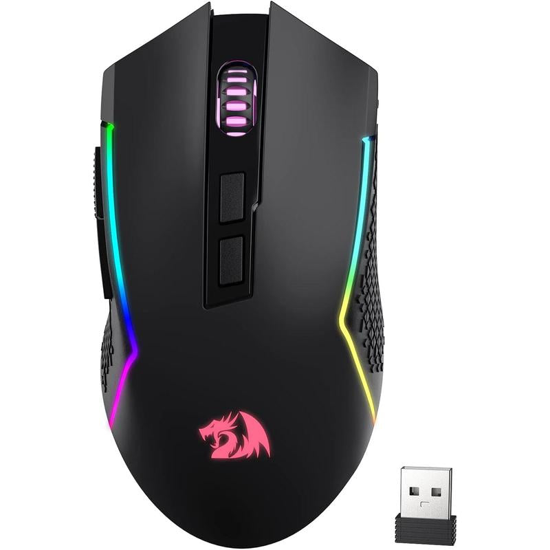 Redragon M693 Wireless Gaming Mouse, 8000 DPI Wired/Wireless Gamer Mouse W/ 3-Mode Connection, BT & 2.4G Wireless, 7 Macro Buttons, Reliable Power Capacity for Pc/Mac/Laptop
