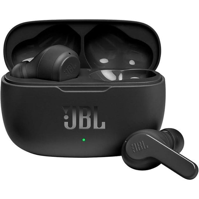 For JBL Vibe 200TWS/JBL Vibe Beam Case Cover, Silicone Protective Shock Cover Compatible with JBL Vibe 200TWS & JBL Vibe Beam True Wireless Headphones Charging Case with Carabiner(Black)