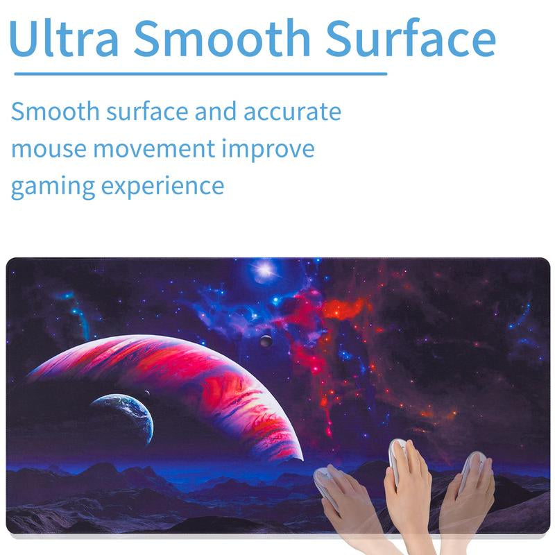 Computer Keyboard Mouse Mat , Gaming Mouse Pad , Extended Mouse Pad, Desk Mat for Gamer, Office & Home Mousepad, Non-Slip Desk Gaming Mousepad,