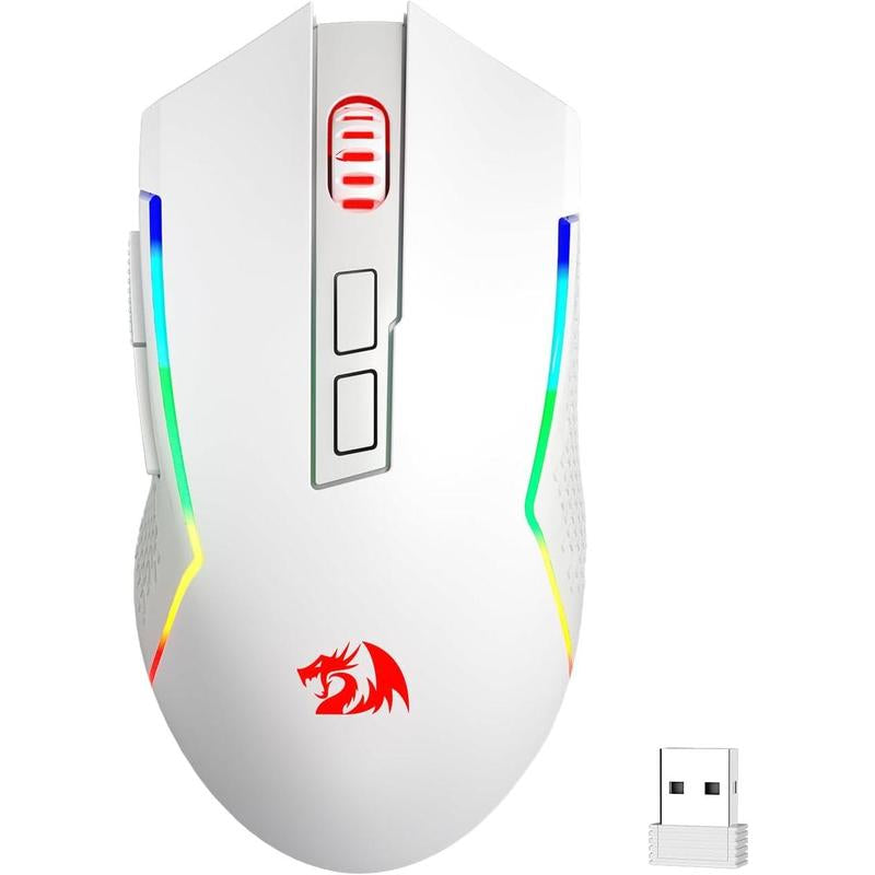 Redragon M693 Wireless Gaming Mouse, 8000 DPI Wired/Wireless Gamer Mouse W/ 3-Mode Connection, BT & 2.4G Wireless, 7 Macro Buttons, Reliable Power Capacity for Pc/Mac/Laptop